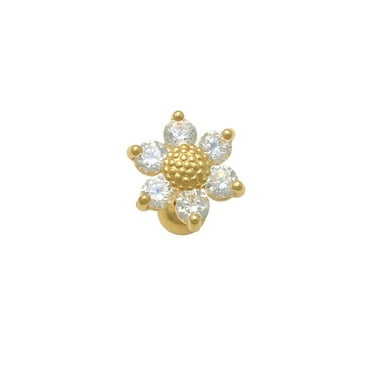 Zircon Gold-Tone 316L Surgical Steel Earrings Ear Vine Climber Crawler Pin Wire Stem Leaves Light Green 20G Nose Ring Bling Zircon Gold-Tone 316L Surgical Steel Earrings Ear Vine Climber Crawler Pin Wire Stem Leaves Light Green 20G Nose Ring Bling